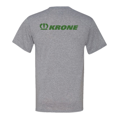 Krone Gray Logo Tee Front Image on white background