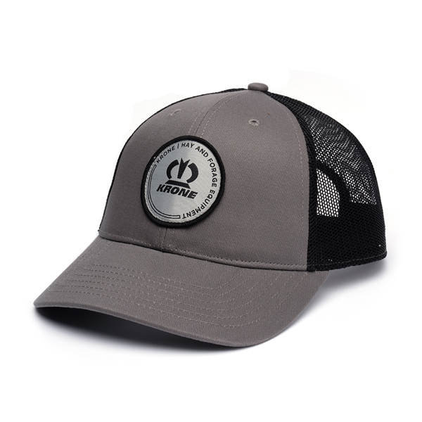 Charcoal Patch Hat Front Image on white background