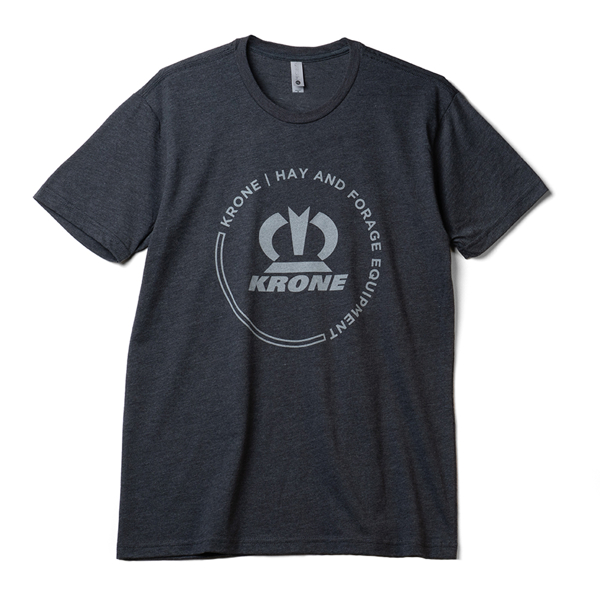 Krone Charcoal Logo Tee Product Image on white background
