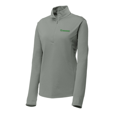 Grey Concrete Ladies Sport-Tek 1/4 Zip Pullover Product Image on white background