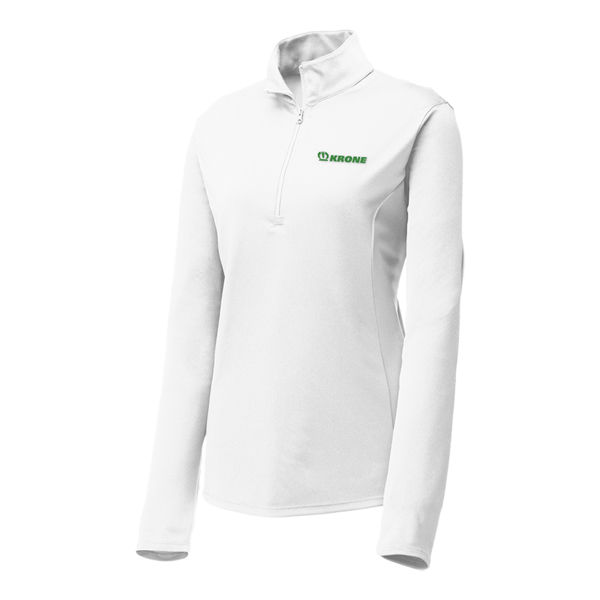 White Ladies Sport-Tek 1/4 Zip Pullover Product Image on white background