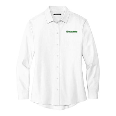 White Ladies Mercer+Mettle LS Woven Shirt Product Image on white background