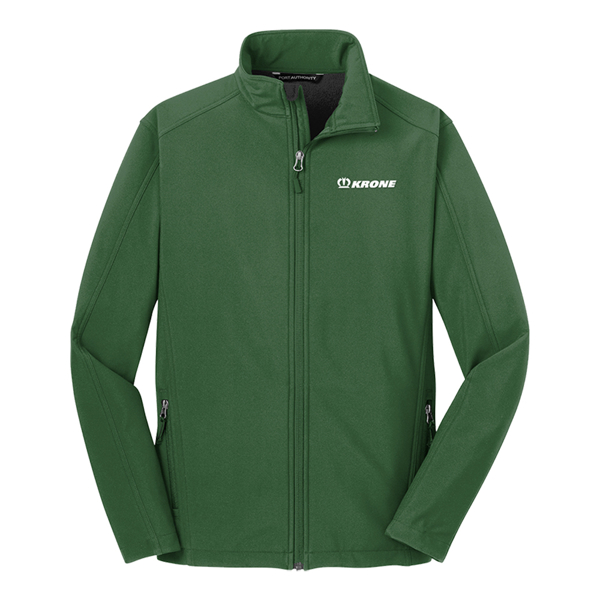 Forest Green Mens Port Authority Core Softshell Jacket Product Image on white background