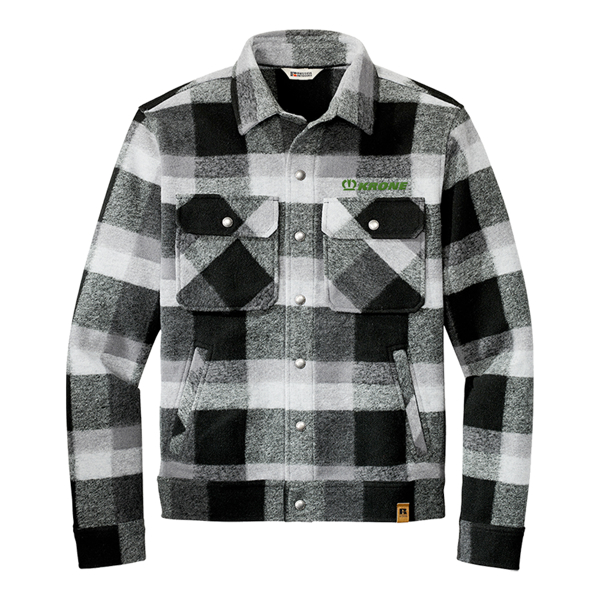 Deep Black Plaid Mens Russel Outdoors Basin Jacket Product Image on white background