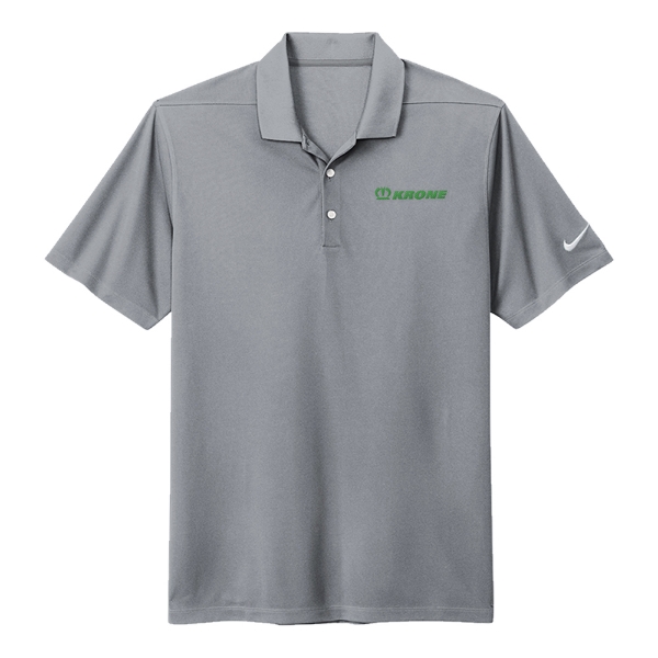 Cool Grey Mens Nike Dri-FIt Micro Pique Polo 2.0 Product Image on white background