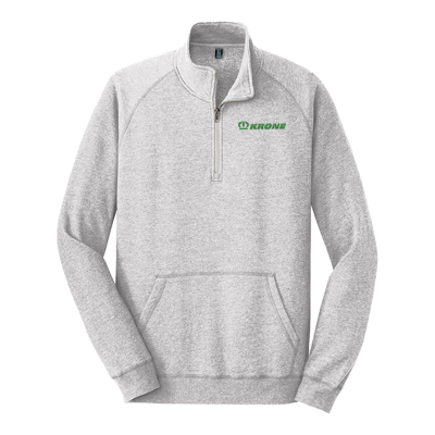 Heathered Gray Mens District Lightweight Fleece 1/4 Zip Product Image on white background