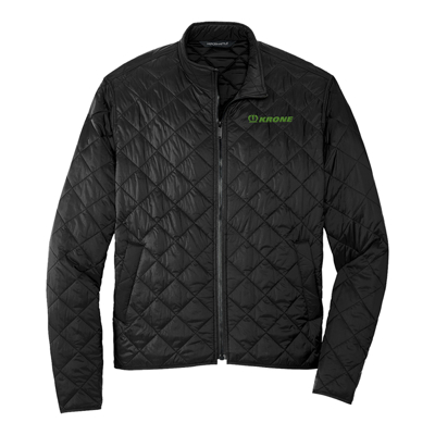 Deep Black Unisex Mercer+Mettle Quilted Jacket Product Image on white background