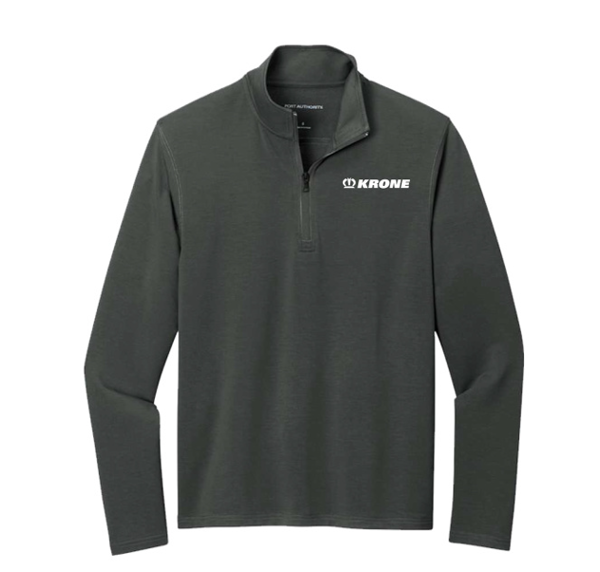 PA mens q zip charcoal