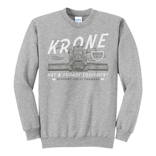 Image of the Krone 2025 Hay & Forage Crewneck with Krone graphic design on the front