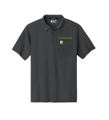 shadow grey carhartt polo with krone logo