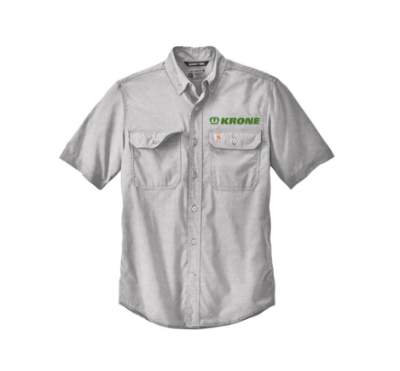 grey pocket button shirt with krone logo